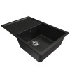 Мойка MIXLINE ML-GM19 с крылом ультра-черная (344) 750*500*200мм NEW (551990)