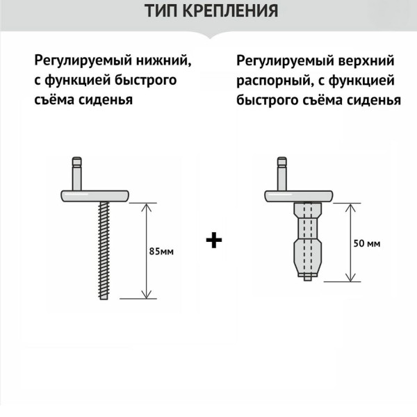 Сиденье для унитаза WAVE ВСС-4дмл(W-VSS-4dml) дюро/лифт/съем БЕЛЫЙ(Анимо,Classic Lux, Normus,Grand) 18 (557373)