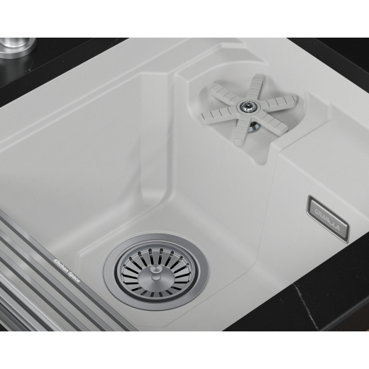 Кухонная мойка GRANULA KITCHEN SPACE RINZER кварц (7309RU, АРКТИК)