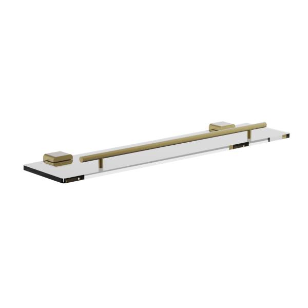 Полка стеклянная BELZ брашированное золото (B90807)