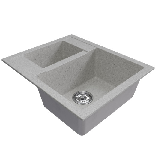 Мойка MIXLINE ML-GM21 двухчашевая, серая (310), 600*500*190мм (552014)