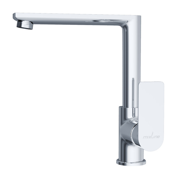 Смеситель для кухни 35k MIXLINE ML26-032 "Life" высокий излив боковая ручка (550759)