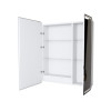 Зеркало шкаф MIXLINE 700*800 (ШВ) 2 створки, левый, сенсорный выкл, светодиодная подсветка ВИКТОРИЯ (547259)