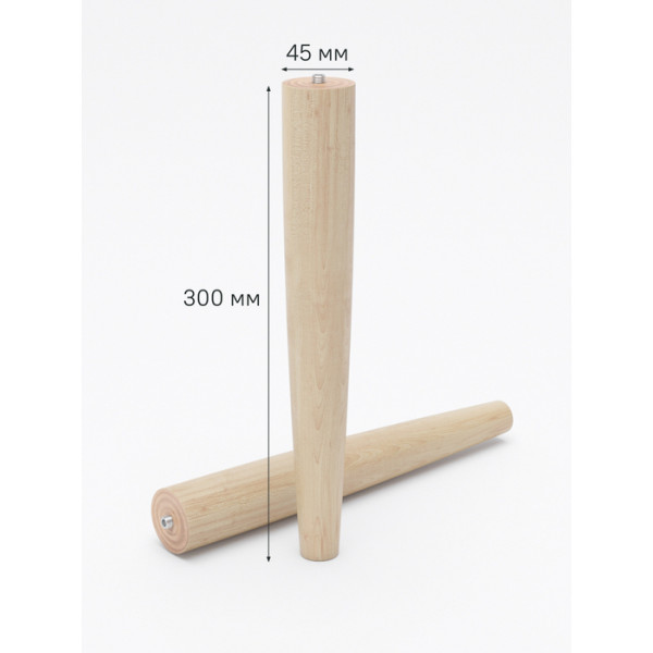 Опора мебельная, 2 шт, массив бука, 30 см, бук светлый, Optima Home, IDDIS, OPH30V1i96