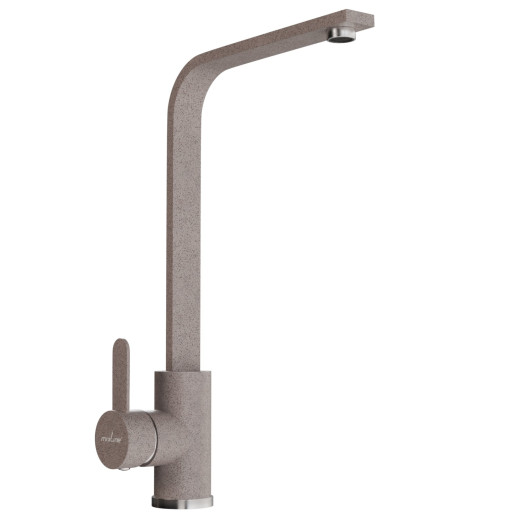 Смеситель для кухни MIXLINE ML-GS14 35к (302) песочный высок. излив (550677)
