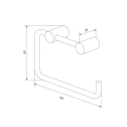 Держатель для туалетной бумаги без крышки IDDIS Petite, матовое золото (PETG000i43)