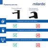 Смеситель для умывальника Milardo Поли (Poli) черный матовый (POLBL00M01)