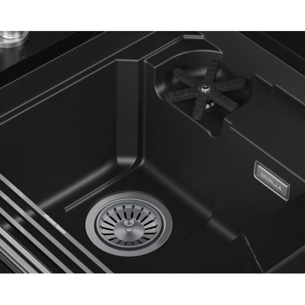 Кухонная мойка GRANULA KITCHEN SPACE RINZER кварц (5505RU, ШВАРЦ)
