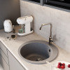 Мойкa MIXLINE ML-GM13 круглая графит (342) 495мм (глуб. чаши 200) NEW (551896)