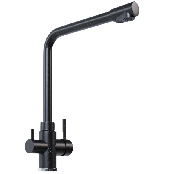Смеситель для кухни MIXLINE ML-GS13 35к (343) антрацит с вых. для питьевого фильтра (550674)