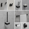 Крючок одинарный Lemark SMOOTH LINE для полотенец и халатов, чёрный матовый (9712002)