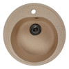 Мойкa MIXLINE МЛ-ГМС102 (ML-GMS102) СТАНДАРТ круглая, песочный (302), 500 мм (глуб. чаши 170) (558087)