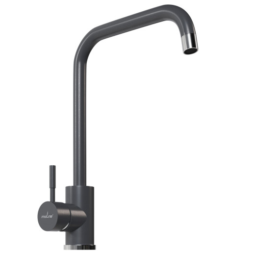 Смеситель для кухни MIXLINE ML-GS12 35к (342) графит высок. излив (550662)