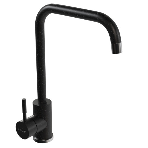 Смеситель для кухни MIXLINE ML-GS12 35к (308) черный высок. излив (550653)