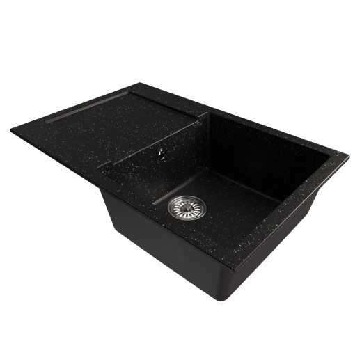 Мойка MIXLINE ML-GM31 с крылом  черная (308) 770*500*190мм NEW (552189)