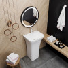 Умывальник-моноблок WAVE ЭЛИТ1/ELITE1 550*435*835 ш*г*в, с хром переливом, белый, прямоуг (557857)