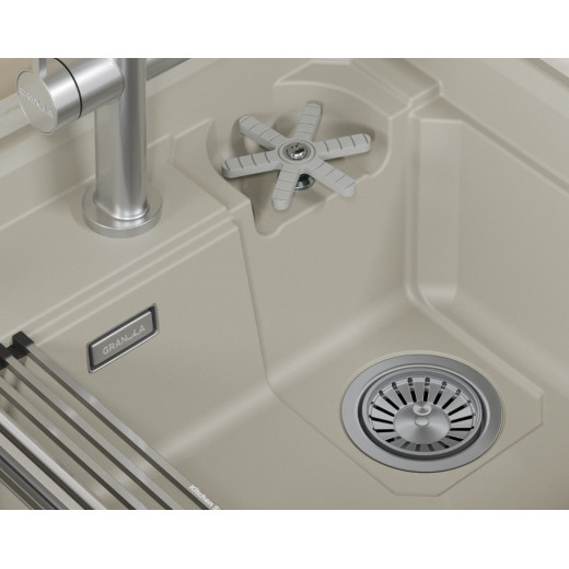 Кухонная мойка GRANULA KITCHEN SPACE RINZER кварц (5807R, КРЕМАН)