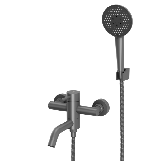 Смеситель для ванны с коротким изливом RUSH Мелос (Melos) (SUS1101-44Grey)
