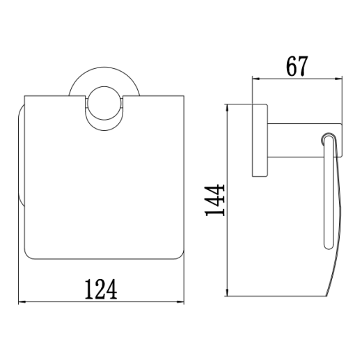 Держатель для туалетной бумаги с крышкой Savol (S-005651Q)