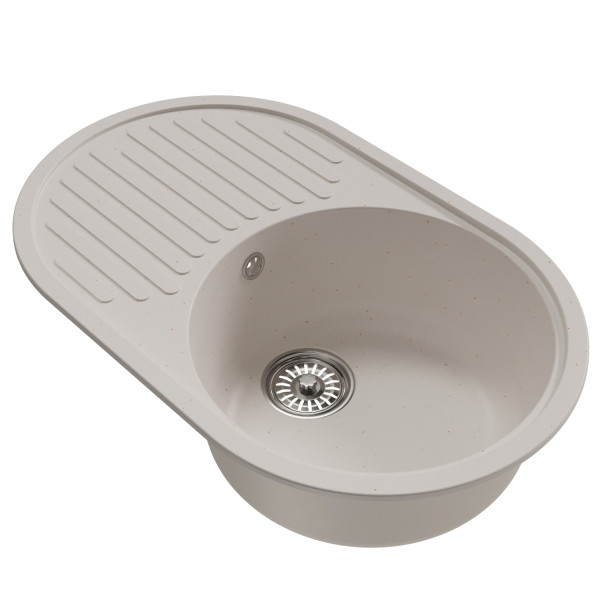 Мойка MIXLINE ML-GM16 овальная с крылом белая (331) 730*460*180мм NEW (551930)