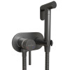 Смеситель с гигиенической лейкой 25k MIXLINE МЛ31-085Г(ML31-085GR) "Рей" встраиваемый ГРАФИТ (556672)