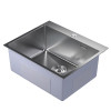 Мойка MIXLINE PRO настол.монтаж 60х50 (3,0) вып 3 1/2 22см с сифоном (сатин) (555133)
