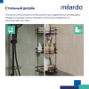 Полка трёхъярусная угловая Milardo Grid проволока стальная, чёрный матовый (GRICC3BM44)