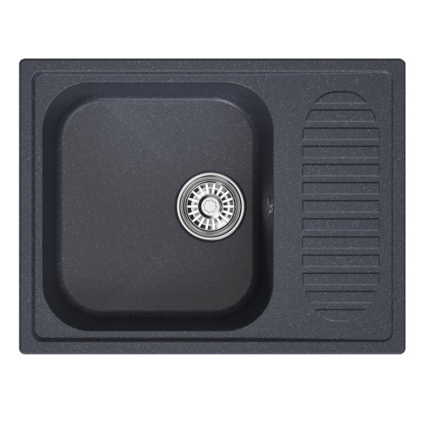 Мойка MIXLINE ML-GM18 с крылом антрацит (343) 640*490*190мм NEW (551977)