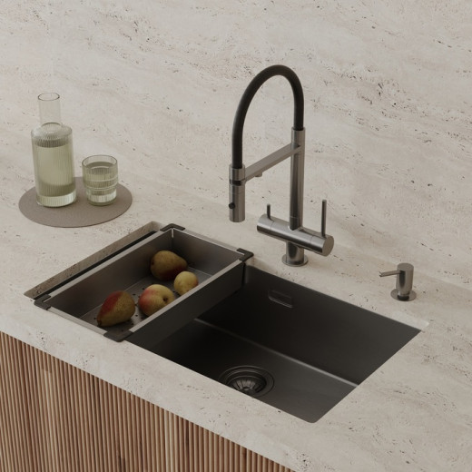 Коландер IDDIS Kitchen Line нержавеющая сталь, графит 426*231 (KOL23GMi59)