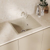 Мойкa MIXLINE МЛ-ГМУ05 (ML-GMU05) УЛЬТРА с крылом, бежевый камень, 575*495 мм (глуб. чаши 190) (556727)