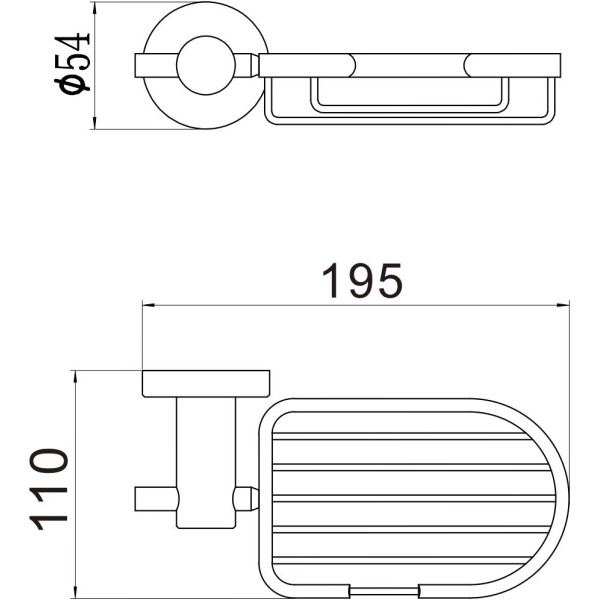 Мыльница решетка настенная Savol (S-005632H)
