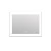 Зеркало Cersanit LED 060 design pro 80x60 с подсветкой часы с антизапотеванием прямоугольное (KN-LU