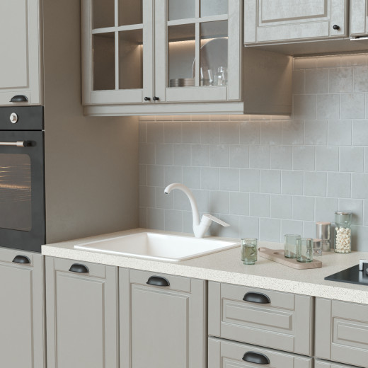 Смеситель для кухни 35k MIXLINE МЛ15-032(ML15-032W) выс.излив б/отв бок п/гайку (без подводки)БЕЛЫЙ (556659)