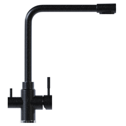 Смеситель для кухни MIXLINE ML-GS13 35к (343) антрацит с вых. для питьевого фильтра (550674)