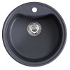 Мойкa MIXLINE ML-GM09 круглая антрацит (343) 510 мм (глуб. чаши 190) NEW (551804)