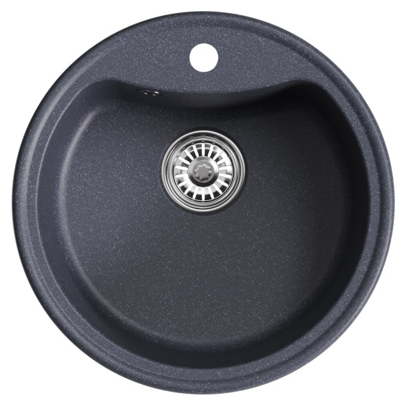 Мойкa MIXLINE ML-GM09 круглая антрацит (343) 510 мм (глуб. чаши 190) NEW (551804)