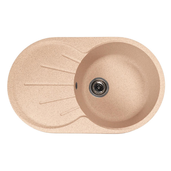 Мойка MIXLINE МЛ-ГМС105 (ML-GMS105) СТАНДАРТ овальная с крылом, песочный (302), 740*460*190мм (558123)