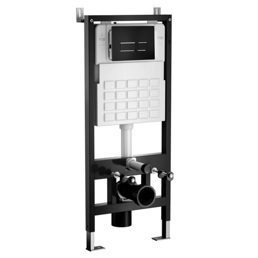 Система инсталляции WAVE В-500/001М+В2/W-500/001М+V2, прямоуг кнопка В2/V2 черная, механика, 500 мм (553525)