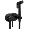 Смеситель с гигиенической лейкой 25k MIXLINE МЛ31-085Ч(ML31-085BL) "Рей" встраиваемый ЧЕРНЫЙ (556675)