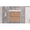 Тумба подвесная Velvex Gesso 70.2Y белый/дуб сонома под раковину 9696-70 (tp.GES.9696.70.2Y белый матовый/дуб сонома)