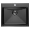 Мойка MIXLINE PRO настол.монтаж 60х50 (3,0) вып 3 1/2 22см с сифоном (черный графит) (555134)