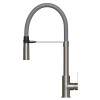 Смеситель для кухни 35k MIXLINE МЛНС-0402 (MLSS-0402) серый гибкий излив магнит, п/гайку САТИН (556018)