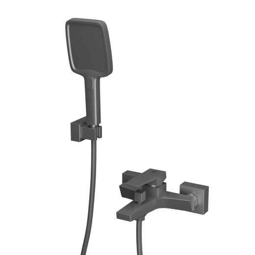 Смеситель для ванны с коротким изливом RUSH Тира (Thira) (TR3635-44Grey)