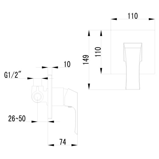 Смеситель для душа Lemark Unit (LM4523C)