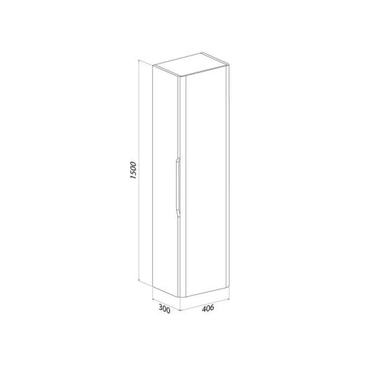 Пенал подвесной IDDIS Клауд Икс (Cloud X) 40 см, белый (CLX40W0i97)