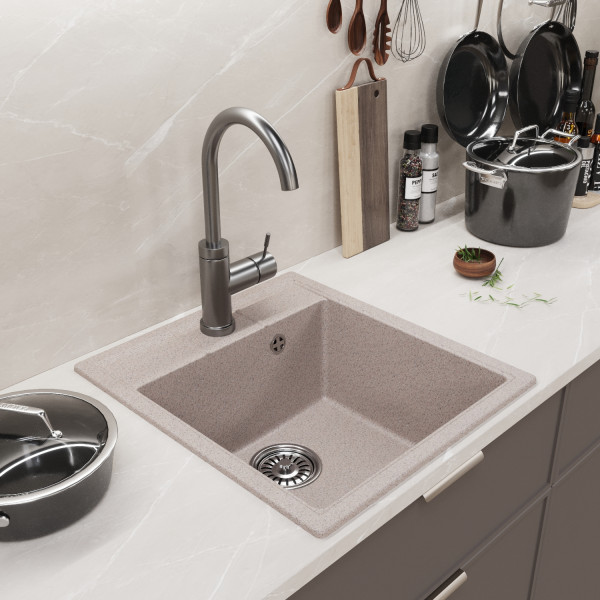 Мойка MIXLINE ML-GM28 песочная (302) 450*500*190мм NEW (552094)