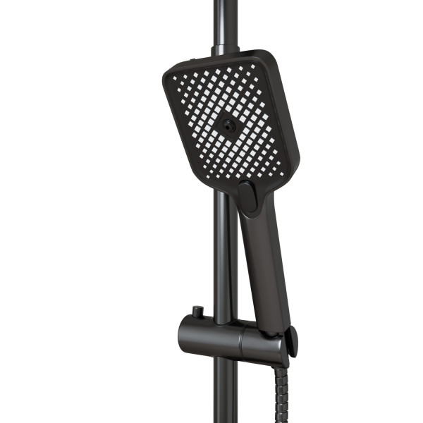 Душевая система MIXLINE "Graphite" ML2430 35к излив лейка 3 позиции+лейка "Тропический душ" графит (554233)