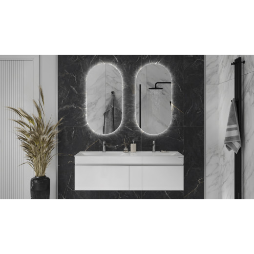 Тумба подвесная Velvex Pulsus 140 белая под раковину rkPUL.140-81 (Pulsus) (tp.PUL.PUL.140.2Y белый глянец)