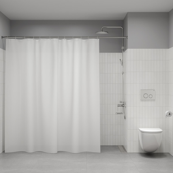 Штора для ванной IDDIS Бэйс (Base) 200x240 см, полиэстер, белый (BL08P24i11)