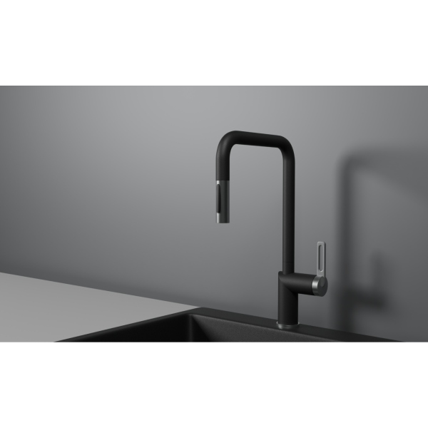 Смеситель для кухни GRANULA с выдвижным изливом (8173, ТУРМАЛИН)